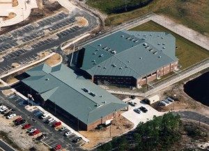 Overhead view of a jail