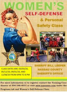 Poster ad for self defense class