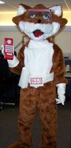 Red E. Fox in costume